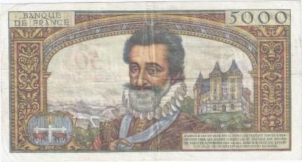 France Frankreich P 139 50 Nouveaux Francs Auf 5000 Franc..., Timbres & Monnaies, Billets de banque | Europe | Billets non-euro