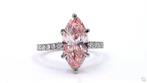 Bague Platine - 3.34ct. tw. Rose Diamant (Diamant de, Handtassen en Accessoires, Ringen, Nieuw