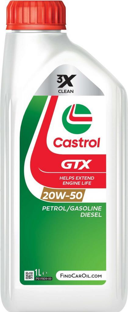 Castrol GTX 20W50 1 Liter, Auto diversen, Onderhoudsmiddelen, Ophalen of Verzenden