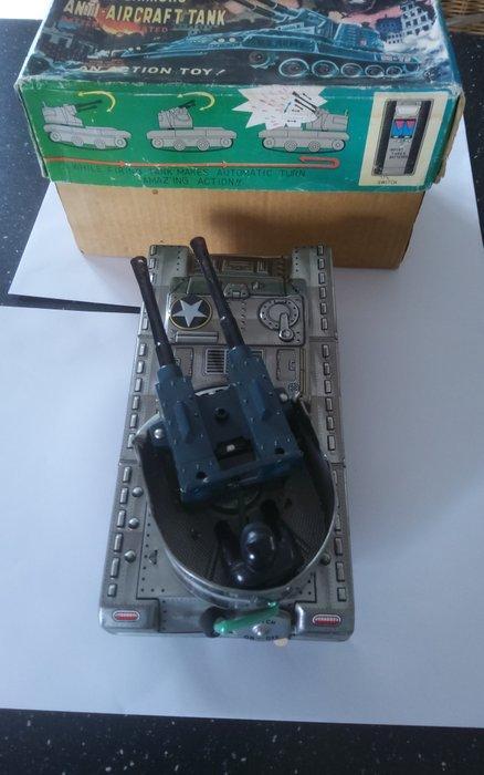 Okuma - Blikken speelgoed - Firing Cannons Anti-Aircraft, Antiek en Kunst, Antiek | Speelgoed