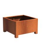 Cortenstaal plantenbak 100x100x60cm - Met poten, Tuin en Terras, 100 cm of meer, Vierkant, Nieuw, Metaal