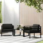 vidaXL Eenzitsbank met kussens aluminium antracietkleurig, Tuin en Terras, Tuinsets en Loungesets, Verzenden, Nieuw