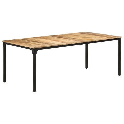 vidaXL Eettafel 200x100x76 cm ruw mangohout, Huis en Inrichting, Tafels | Eettafels, Nieuw, Verzenden