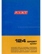 1968 FIAT 124 SPORT SPIDER CARROSSERIE ONDERDELENHANDBOEK