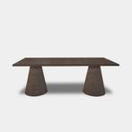 Tafel Boomstam Eikenhout  Set Kegelpoot  140x90