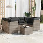 vidaXL Salon de jardin avec coussins 7 pcs gris clair, Verzenden, Neuf, Salons de jardin