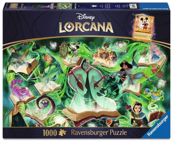 Disney Lorcana: Glimmers of the Realm Emerald Puzzel (1000 s, Hobby en Vrije tijd, Verzamelkaartspellen | Overige, Nieuw, Ophalen of Verzenden