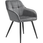 tectake Eetkamerstoel Marilyn, fluweeloptiek, gestikt patroo, Huis en Inrichting, Stoelen, Verzenden, Nieuw