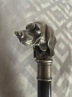 Canne de marche - Chien de chasse - Argent 925/1000 -