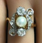 Zonder minimumprijs - Ring - 18 karaat Platina, Geel goud -