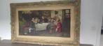 Europese school (XX) - Zeer groot olie schilderij op doek, Antiek en Kunst