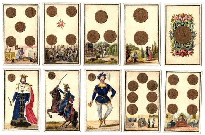 [Unknown] - A set of hand-painted playing cards in, Antiek en Kunst, Antiek | Boeken en Manuscripten