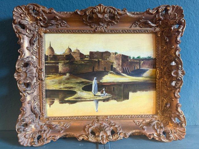Nederlandse school (XX) - Oase Touggourt – Hans Vijgen, Antiek en Kunst, Kunst | Schilderijen | Klassiek
