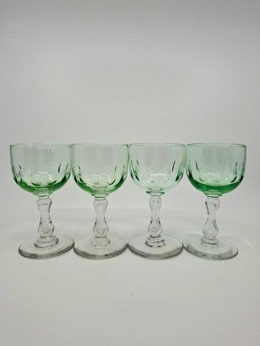 Val Saint Lambert - Drinkservies (4) - Model Olivier -, Antiek en Kunst, Antiek | Glaswerk en Kristal