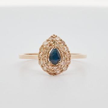 Zonder Minimumprijs - Ring 14 kt. -  0.77ct. tw. Saffier