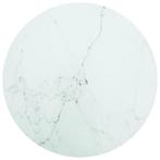 vidaXL Tafelblad Ø60x0,8 cm gehard glas met marmeren design, Huis en Inrichting, Tafelonderdelen, Verzenden, Nieuw