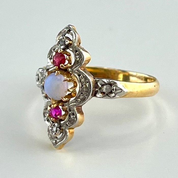 Zonder minimumprijs - Ring - 18 karaat Geel goud, Witgoud -, Bijoux, Sacs & Beauté, Bagues