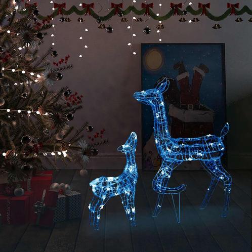 vidaXL Famille de rennes de décoration Acrylique 160 LED, Diversen, Kerst, Verzenden
