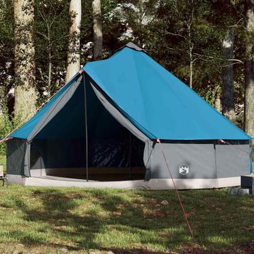 vidaXL Tipitent voor gezin 12-persoons waterdicht blauw, Caravans en Kamperen, Verzenden, Nieuw