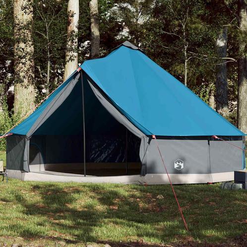 vidaXL Tipitent voor gezin 12-persoons waterdicht blauw, Caravans en Kamperen, Tenten, Nieuw, Verzenden