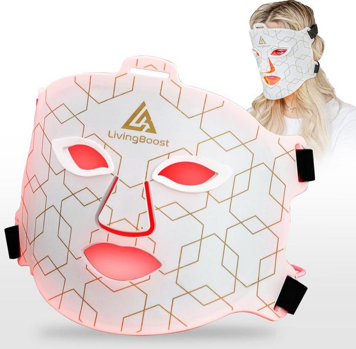 LivingBoost® Led Gezichtsmasker - Led Masker - Infraroodlamp, Huis en Inrichting, Woonaccessoires | Overige, Verzenden