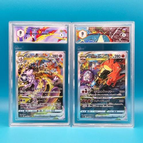SAR Mewtwo & Charizard Vstar - 2 Graded card - Graad 9, Hobby en Vrije tijd, Verzamelkaartspellen | Pokémon