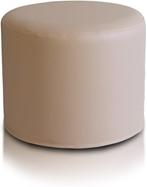 Kunstleer Poef Cappuccino | OP = OP | 40% Korting, Huis en Inrichting, Verzenden, Nieuw, 50 tot 75 cm, Minder dan 50 cm