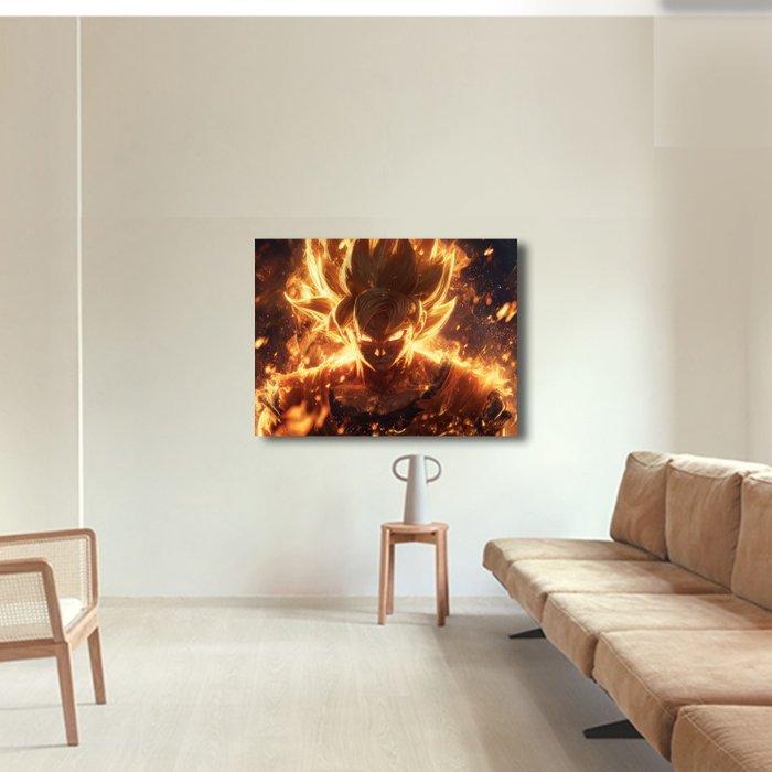 Canvas Fit - Alberto Ricardo - Goku, el fuego interior, Consoles de jeu & Jeux vidéo, Consoles de jeu | Accessoires Autre