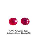 2 pcs Rood Robijn - 1.77 ct - Asian Institute of Gemological, Handtassen en Accessoires, Edelstenen, Nieuw