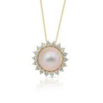 Collier avec pendentif - 18 carats Or jaune -  1.67ct. tw.