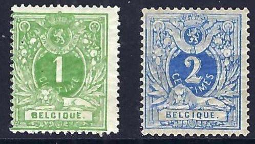 België 1869/1880 - Liggende leeuw met wapenschild -, Postzegels en Munten, Postzegels | Europa | België