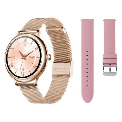 Smartwatch met Extra Bandje - Roestvrij Staal Mesh /, Handtassen en Accessoires, Smartwatches, Nieuw, Verzenden