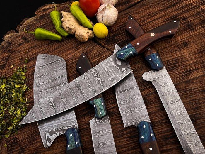 Black Smith - Keukenmes - Kitchen knife set - Keukenchef-mes, Antiek en Kunst, Antiek | Keukengerei