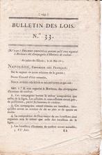 [Napoléon - Cent-Jours]  Bulletin des Lois No 33  ( Création, Collections