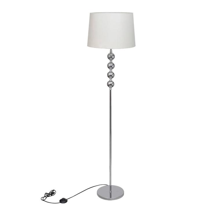vidaXL Vloerlamp met hoog standaard en 4 ballen wit, Huis en Inrichting, Lampen | Overige, Nieuw, Verzenden