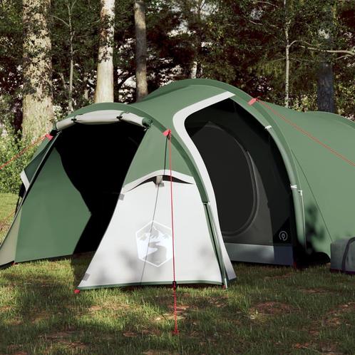 vidaXL Tente de camping tunnel 3 personnes vert, Caravanes & Camping, Tentes, Neuf, Envoi