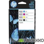 HP 932 zwarte/933 cyaan/magenta/gele originele inkt, 4-pack