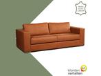 Leren bank Flow - 3 zits - Rancho Cognac (cognac) - Poten, Ophalen of Verzenden