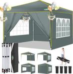 Partytent - Opvouwbaar - 3x3m - Paviljoen - Easy up - Grijs, Verzenden, Nieuw