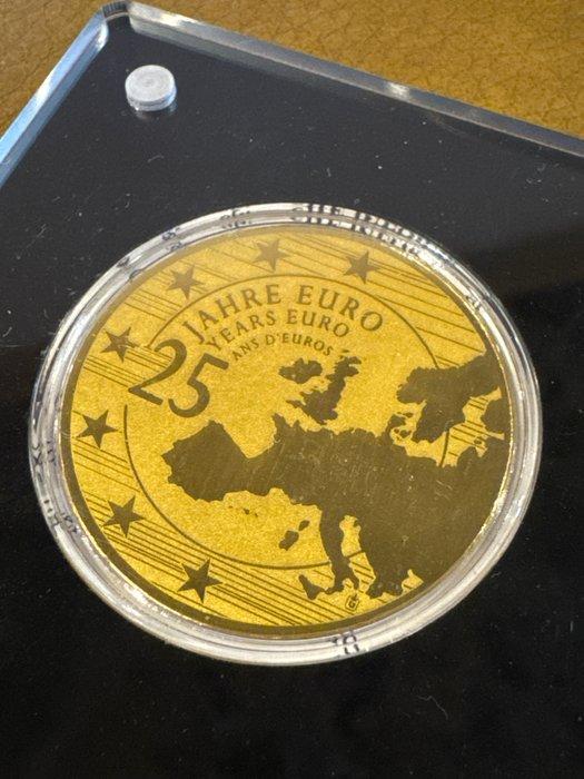 Duitsland. 25 Jahre Euro Deutschland , 1/200 Oz (.999) mit, Postzegels en Munten, Munten | Europa | Niet-Euromunten