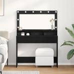 vidaXL Make-up Tafel met LED Verlichting - Zwart Eiken,, Huis en Inrichting, Tafels | Kaptafels, Verzenden, Nieuw