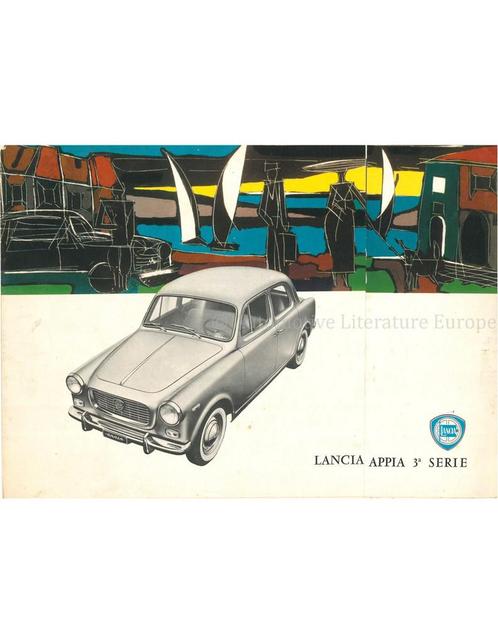 1962 LANCIA APPIA SEDAN BROCHURE ITALIAANS, Livres, Autos | Brochures & Magazines