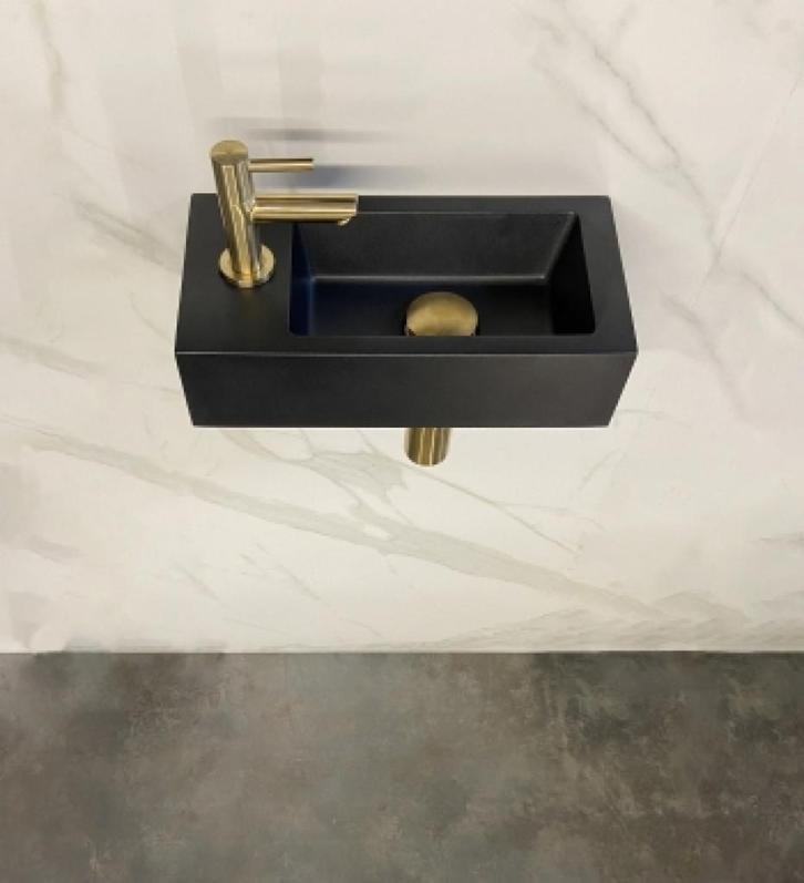 Sanifun wastafel set Nero 360 x 180 x 90 L, Doe-het-zelf en Bouw, Sanitair, Wastafel, Nieuw, Ophalen of Verzenden