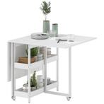 Eettafel - Industriële stijl - Flexibel en inklapbaar - Wit, Ophalen of Verzenden, Nieuw, Modern