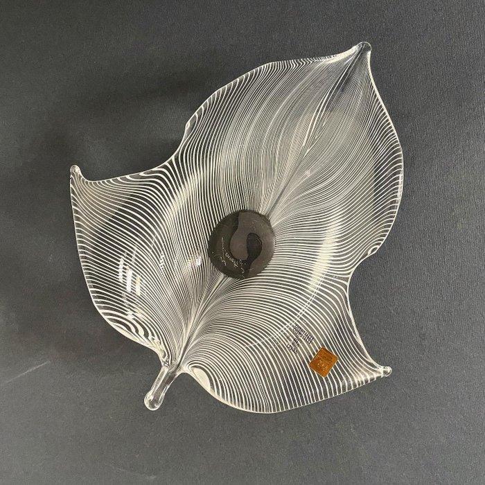 Licio Zanetti - Kom - Foglia in filigrana - Murano-glas, Antiek en Kunst, Antiek | Glaswerk en Kristal