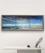 Anderle - On the beach - triptych - XXL, Antiquités & Art, Art | Peinture | Moderne