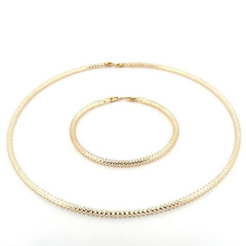 Handmade - Parure - 3.4 g - 18 karaat Geel goud, Handtassen en Accessoires, Antieke sieraden