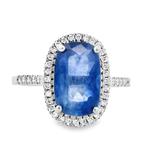 Ring Platina - 3.21ct. tw. Saffier - Diamant