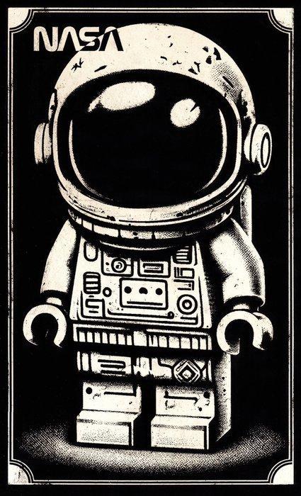 Æ (XX-XXI) - (Set of 3) - Lego Space - Signed, numbered &, Kinderen en Baby's, Speelgoed | Duplo en Lego