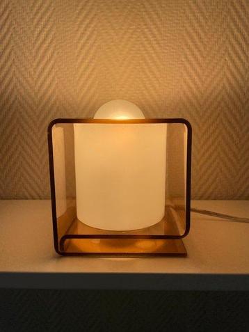 Lampe de table - Plexiglass - Lampe Cube Vintage Space Age